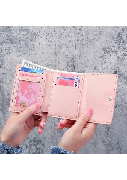 2022 Yeni Kadın Cüzdan Papatya Kısa Küçük Üç Katlı El Yapımı Cüzdan Çoklu Kart Kart Sahibinin Bozuk Para Cüzdanı Lüks Tasarımcı Cüzdan (Yurt Dışından) indirimleri