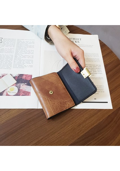2021 Deri Kadın Cüzdan Çile Bayan Para Çantaları Küçük Çanta Kadın Üç Katlı Ince Cüzdan Para Kimlik Kartı Tutucu Çanta Çantalar Cep (Yurt Dışından) modelleri