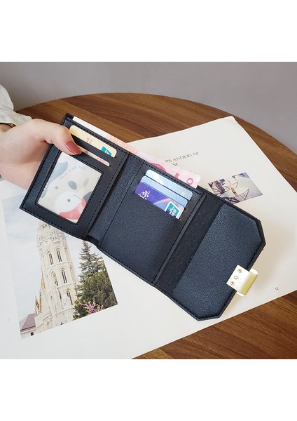 2021 Deri Kadın Cüzdan Çile Bayan Para Çantaları Küçük Çanta Kadın Üç Katlı Ince Cüzdan Para Kimlik Kartı Tutucu Çanta Çantalar Cep (Yurt Dışından) fırsatları