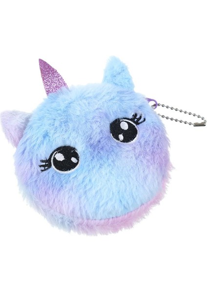 Unicorn Küçük Yumuşak Karikatür Sevimli Bozuk Para Cüzdanı Kadın Peluş Cüzdan Debriyaj Zip Kart Anahtar Çanta (Yurt Dışından)