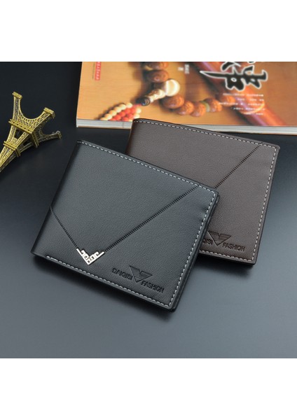 2022 Yeni Rahat Cüzdan Erkekler Için Çoklu Kart Yuvası Kısa Moda Cüzdan Erkek Gençlik Ince Üç Katlı Yumuşak Cüzdan Yatay Bozuk Para Cüzdanı (Yurt Dışından) fiyatları