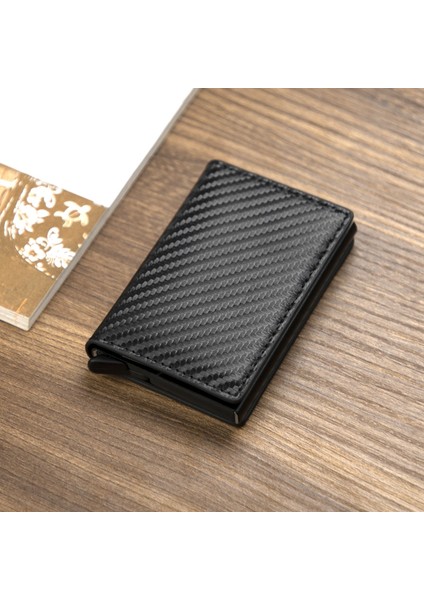 Yeni Erkekler Akıllı Cüzdan Kredi Banka Kartı Tutucu Moda Çanta Alüminyum Alaşımlı Iş Rahat Mini Cüzdan Pu Çanta (Yurt Dışından) fırsatları