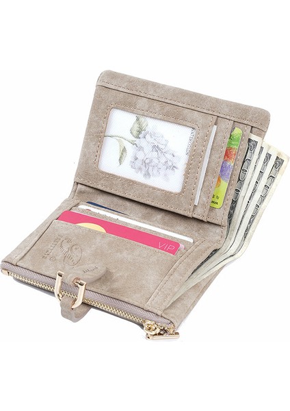 Moda Kadın Kısa Çantalar 2022 Vintage Pu Deri Bayan Çıtçıt Kısa Debriyaj Cüzdan Küçük Mat Kadın Cüzdan Kadın Çanta (Yurt Dışından) modelleri