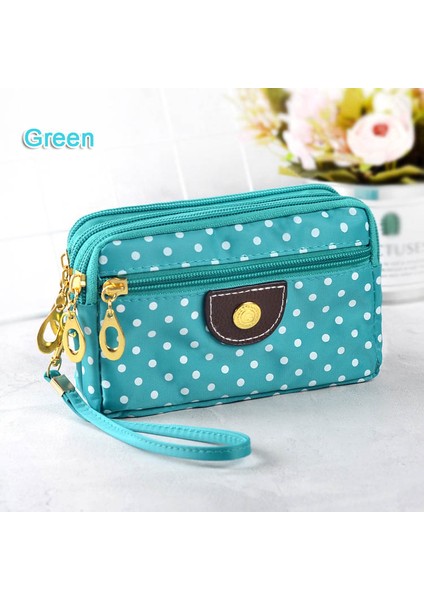 Moda Kadın Cüzdan Küçük Çanta Kanvas Nokta Bayan Fermuar Para Çantaları Debriyaj Bozuk Para Cüzdanı Cep Cüzdan Kart Tutucu Bileklik Çanta (Yurt Dışından) fırsatları