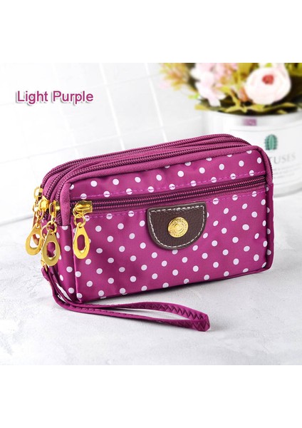 Moda Kadın Cüzdan Küçük Çanta Kanvas Nokta Bayan Fermuar Para Çantaları Debriyaj Bozuk Para Cüzdanı Cep Cüzdan Kart Tutucu Bileklik Çanta (Yurt Dışından) indirimleri