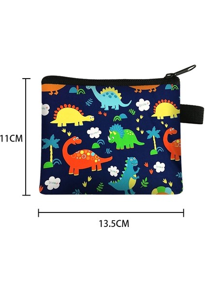 Sevimli Hayvan Dinozor Bozuk Para Cüzdanı Kısa Kabuk Cüzdan Kadın Anahtar Kart Çantası Çocuklar Karikatür Dinozor Küçük Değişim Çantalar (Yurt Dışından) modelleri