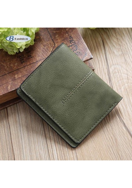 Basit Kadın Kısa Çanta Kart Sahibinin Düz Renk Iki Kat Debriyaj Para Çantası Bayan Kız Rahat Cüzdan (Yurt Dışından) fiyatları