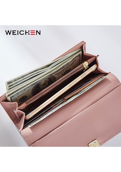 Weıchen Moda Meyve Desen Kadın Cüzdan Inci Elemanı Deri Uzun Cüzdan Kadın Marka Kart Tutucu Bayanlar Çanta Carteira Sıcak (Yurt Dışından)