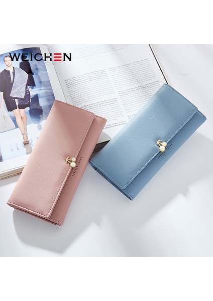 Weıchen Moda Meyve Desen Kadın Cüzdan Inci Elemanı Deri Uzun Cüzdan Kadın Marka Kart Tutucu Bayanlar Çanta Carteira Sıcak (Yurt Dışından)