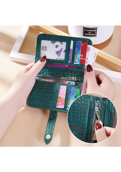 Kadın Cüzdan Yeni Lüks Debriyaj Kız Için Timsah Baskı Çanta Kart Tutucu Moda Kadın Küçük Fermuar Çile Cüzdan Para Çantası (Yurt Dışından) fırsatları