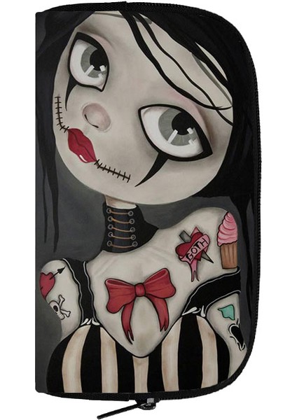 Karikatür Gotik Kız Kadın Cüzdan Kadın Rahat Çantalar Genç Için Para Para Çantası Cep Telefonu Hip Hop Tarzı Uzun Cüzdan Hediye (Yurt Dışından) fırsatları