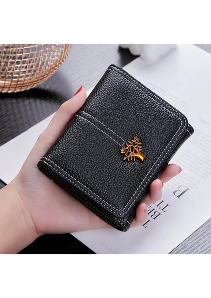 Göbeklady Kadın Mini Cüzdan Sevimli Moda Çok Fonksiyonlu Ekstra Kapasiteli Üç Katlı Pu Deri Bozuk Para Cüzdanı Kart Anahtarlık (Yurt Dışından) fırsatları