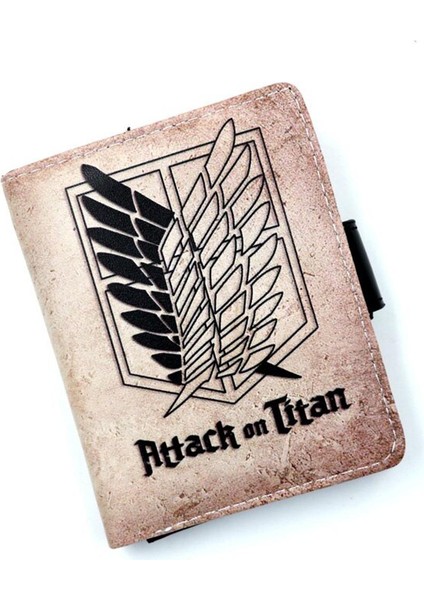 Anime Attack On Titan Yumuşak Düğme Cüzdan Fermuarlı Para Kartı Çanta (Yurt Dışından)