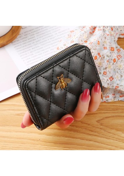 Arı Cüzdan Kadın Kısa Üç Katlı Küçük Çanta Kart Durumda Basit Bayanlar Kadın Moda Yeni Stil Pu Deri (Yurt Dışından)