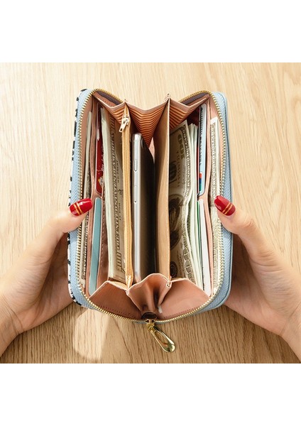 Yeni Kadın Cüzdan Uzun Büyük Lüks Tasarımcı Marka Kapasiteli Çok Fonksiyonlu Debriyaj Çoklu Kart Yuvaları Basit Cüzdan (Yurt Dışından) fiyatları