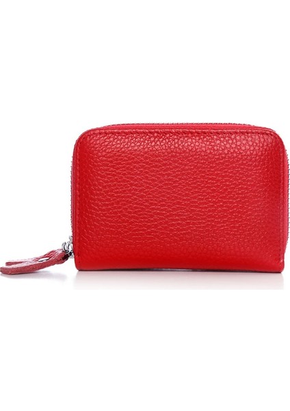 Moda Marka Hakiki Deri Kadın Kart Tutucu Çift Fermuarlı Büyük Kapasiteli Kadın Kımlık Kredi Kartı Durumda Çanta Cüzdan (Yurt Dışından) modelleri