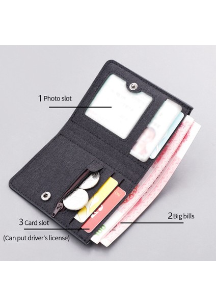 2022 Yeni Moda Erkek Küçük Cüzdan Bozuk Para Cüzdanı Cüzdan Erkek Çanta Bozuk Para Kesesi Kart Tutucu Kısa Dikey Kanvas Cüzdan Billetera (Yurt Dışından) indirimleri