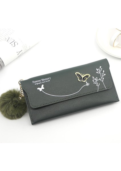 Eğlence Atmosferi 2022 Yeni Bayanlar Uzun Cüzdan Kelebek Çiçek Basit Değişim Banka Kartı Belge Cüzdan Debriyaj Debriyaj (Yurt Dışından)