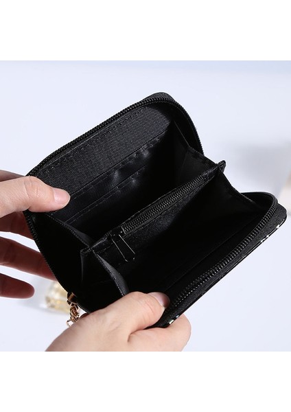 Pu Cüzdan Kadın Küçük Kısa Cüzdan Yıldız Baskı Kredi Bankası Kart Sahibinin Sevimli Cüzdan Fermuar Çantalar Kadın Bozuk Para Cüzdanı Para Çantası (Yurt Dışından)