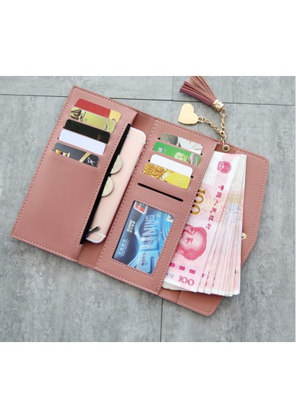 Kadın Cüzdan Telefon El Çantası Çantalar Uzun Cüzdan Kız Bayanlar Için Para Para Cebi Kart Sahibinin Püskül Cüzdan Yeni (Yurt Dışından) indirimleri
