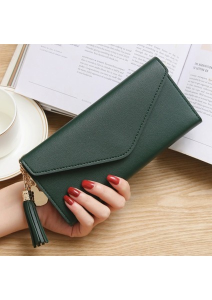 Kadın Cüzdan Lüks Tasarımcı Trendy Kalp Şeklinde Uzun Debriyaj Çanta Kolye Cüzdan Çok Fonksiyonlu Lychee Desen Bozuk Para Cüzdanı (Yurt Dışından) fiyatları