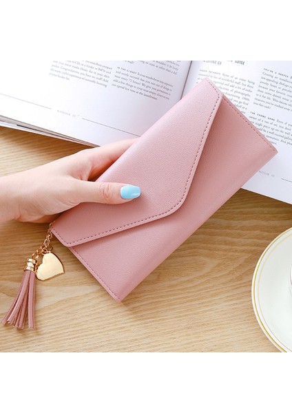 Kadın Cüzdan Lüks Tasarımcı Trendy Kalp Şeklinde Uzun Debriyaj Çanta Kolye Cüzdan Çok Fonksiyonlu Lychee Desen Bozuk Para Cüzdanı (Yurt Dışından) fırsatları