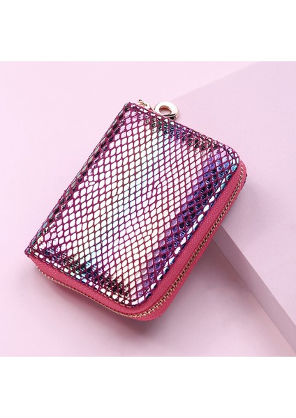 Moda Kadın Engelleme Fermuarlı Cüzdan Seyahat Yolculuk Kimlik Kartı Tutucu Organizatör Küçük Bozuk Para Cüzdanı Kadın Kısa Pullu Kart Tutucu (Yurt Dışından) fiyatları