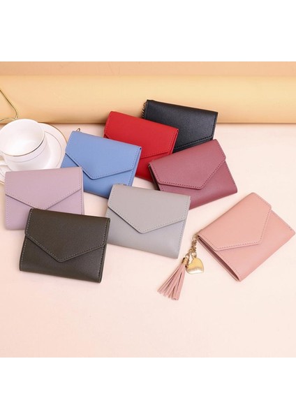 Yeni Mini Kadın Cüzdan Kısa Kadın Kart Sahibinin Fermuar Cüzdan Kılıf Sevimli Moda Katlanabilir Ziyafet Yeni Yıl Hediyesi (Yurt Dışından) modelleri