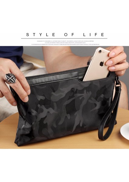 Stoklanmış] Uzun Cüzdan Erkek El Çantası Askısı Kullanışlı Fermuarlı Çanta Adam Kart Tutucu Telefon Cebi Büyük Kapasiteli Erkek Zarf Çantası Su Geçirmez Çanta (Yurt Dışından) modelleri