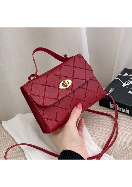 Yeni Lingge Moda Baskı Kadın Omuzdan Askili Çanta Askılı Çanta Küçük Kare Çanta Çanta Cüzdan Küçük Kare Çanta (Yurt Dışından)