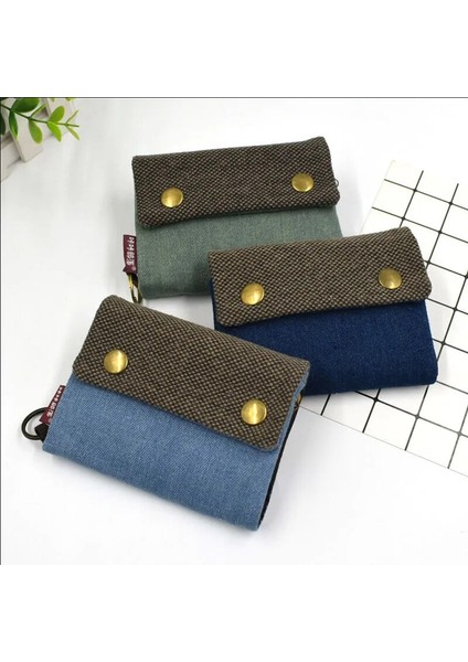 2022 Kadın Pamuklu Kumaş Küçük Cüzdan Büyük Kapasiteli El Yapımı Bozuk Para Cüzdanı Kart Tutucu Bayanlar Çok Fonksiyonlu Erkek Çanta Carteira (Yurt Dışından) modelleri