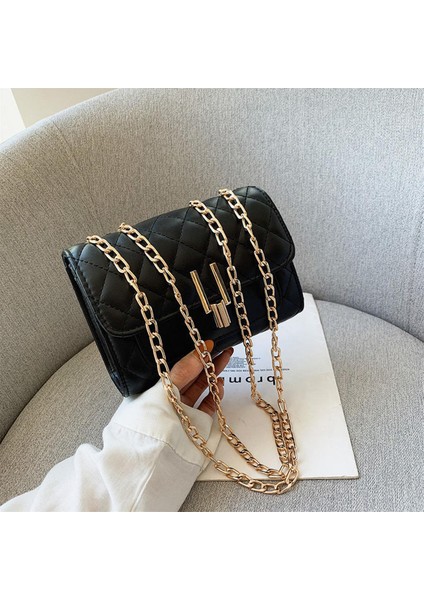 Beforw Moda Tüm Maç Çanta Düz Renk Zincir Omuz Çantası Küçük Kare Çanta Kız Için (Yurt Dışından)