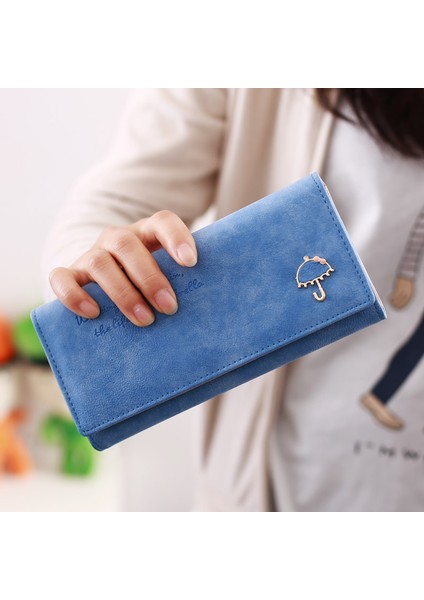 Sahte Süet Şemsiye Tasarımcı Kadın Cüzdan Yüksek Kaliteli Carve Mektup Kadın Cüzdan Bayan Çantalar Fermuarlı Para Kart Sahipleri (Yurt Dışından)