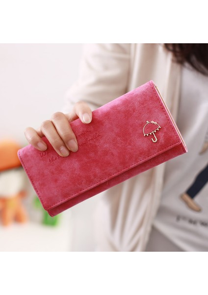 Sahte Süet Şemsiye Tasarımcı Kadın Cüzdan Yüksek Kaliteli Carve Mektup Kadın Cüzdan Bayan Çantalar Fermuarlı Para Kart Sahipleri (Yurt Dışından) indirimleri