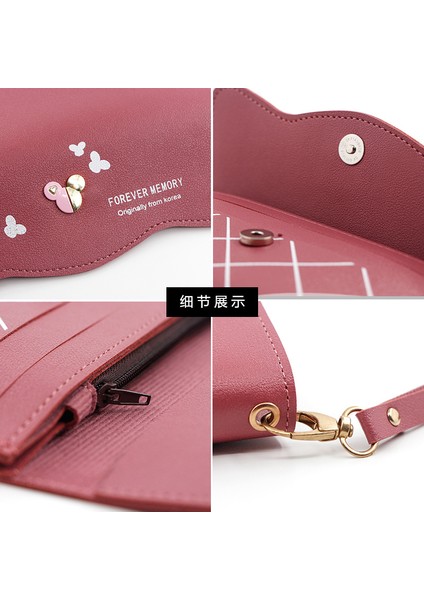 Kore Moda Bayan Uzun Cüzdan Cüzdan Basit Sevimli Bozuk Para Cüzdanı Debriyaj Karikatür Kart Çanta Çantalar Kadın Cüzdan Kadın (Yurt Dışından) modelleri