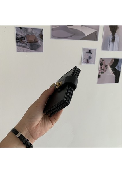 Cüzdan Kart Tutucu Katı Pu Retro Basit Mini Çanta Vintage Para Çantası Kadın Çok Fonksiyonlu Moda Yüksek Kaliteli Cüzdan Ulzzang (Yurt Dışından) indirimleri