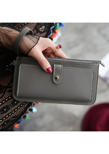 Çok Fonksiyonlu Moda Kadın Cüzdan 2021 Yeni Pu Deri Uzun Cüzdan Çoklu Kart Pozisyon Debriyaj Toka Fermuarlı Öğrenci Cüzdanı (Yurt Dışından) fiyatları