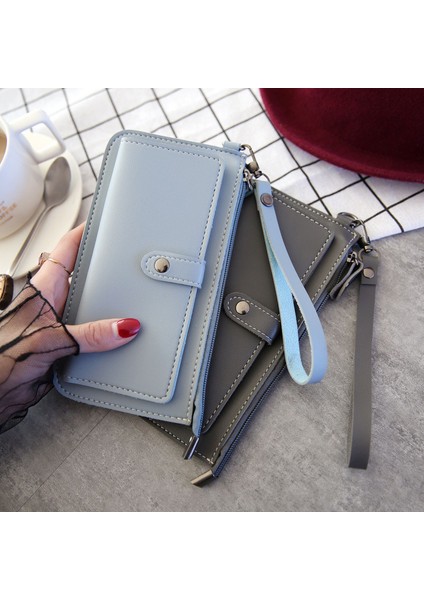 Çok Fonksiyonlu Moda Kadın Cüzdan 2021 Yeni Pu Deri Uzun Cüzdan Çoklu Kart Pozisyon Debriyaj Toka Fermuarlı Öğrenci Cüzdanı (Yurt Dışından) modelleri