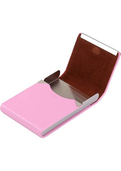 Pu Dikey Kartvizitlik Alüminyum Alaşımlı Dikey Kartvizitlik Hediye Kredi Kartı Tutucu Çanta Kartlıklı Cüzdan Erkekler (Yurt Dışından)