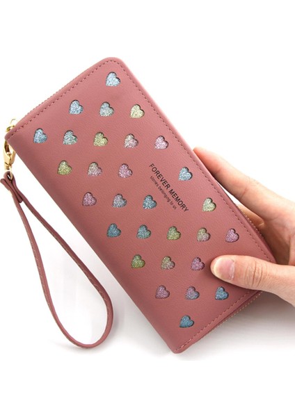 Kadınlar Için Uzun Cüzdan Fermuar Baskı Çanta Cep Telefonu Çanta Yumuşak Deri Kadın Para Çantası ile Debriyaj Bayan Çanta Oymak (Yurt Dışından)