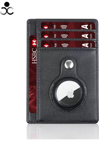 Yeni Rfıd Airtag Cüzdan Ince Minimalist Kredi Kartı Tutucu Airtag Koruyucu Kılıf Anti-Kayıp Koruyucu Cüzdan (Yurt Dışından)
