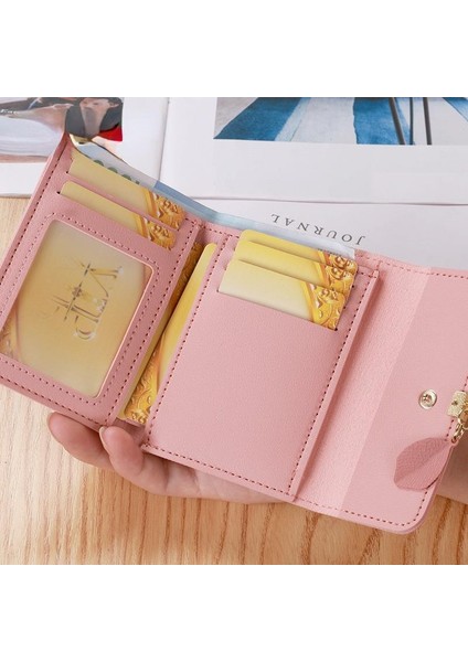 2022 Yeni Kore Tarzı Basit Küçük Cüzdan Üç Kat Bozuk Para Cüzdanı Cüzdan Kısa Bayan Cüzdanları ve Çanta Tasarımcısı Çanta (Yurt Dışından) modelleri