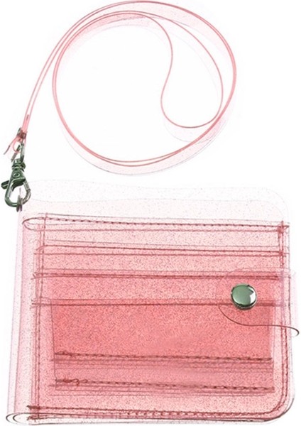 Taşınabilir Kadın Temizle Cüzdan Kordon Sevimli Glitter Bifold Çanta Kart Tutucu Kılıfı (Yurt Dışından) fırsatları