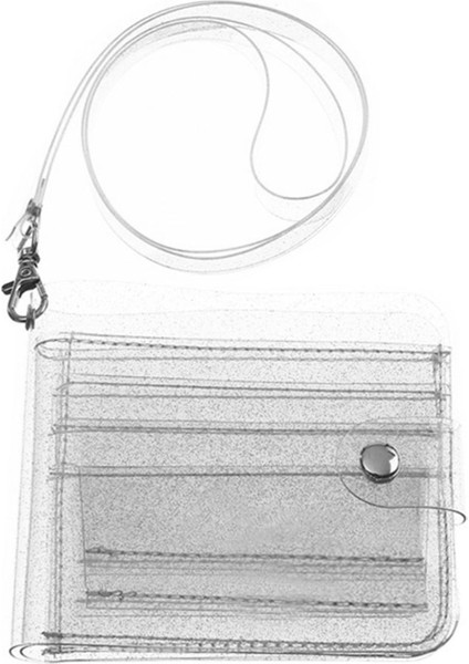 Taşınabilir Kadın Temizle Cüzdan Kordon Sevimli Glitter Bifold Çanta Kart Tutucu Kılıfı (Yurt Dışından) indirimleri