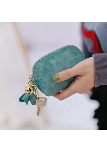 Kadın Pu Deri Mini Cüzdan Kart Anahtar Tutucu Zip Bozuk Para Cüzdanı Debriyaj Çanta (Yurt Dışından)