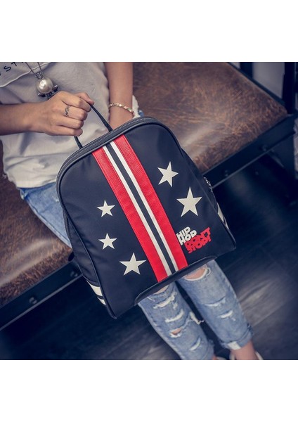 Kore Sırt Çantası Kumaş Kadın Çantası Moda Pentagram Baskı Kadın Sırt Çantası Lüks Çanta Kadın Çanta Çanta Fanny Paketi Sırt Çantası Cüzdan Çantalar ve Çanta Çantalar Kadınlar Için (Yurt Dışından)