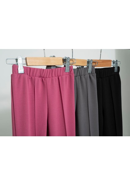 3'lü Çımalı Fuşya Gri Siyah Likralı Interlok Tayt fiyatları