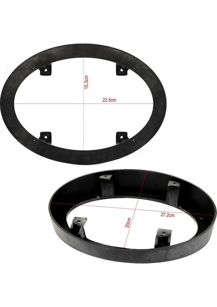 ART002 X01 Oval Hoparlör Yüksele Siyah Plastik Ince (2 Adet) Bernami Yeni