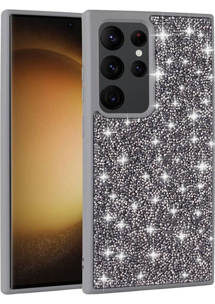 Samsung Galaxy S24 Ultra Kılıf Parlak Taşlı Diamond Kapak