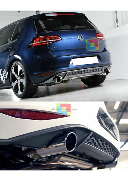 Vw Golf 7 2013-2016 Plastik Boyasız Gti Arka Difüzör